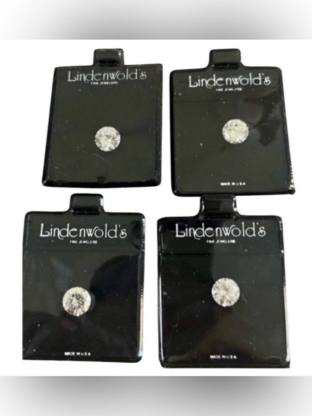 (4) New Lindenwold’s Fine Jewelry 1 carat loose Cubic Zirconia gemstones